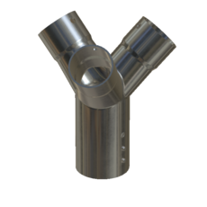Gabelstueck aus Edelstahl 70mm StaubEx GasEx Artikel 12565 Ruwac